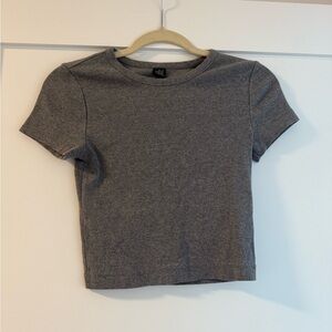Wild Fable Heather Gray Ribbed Top